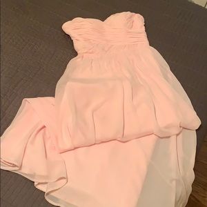 Blush pink chiffon bridesmaid or prom